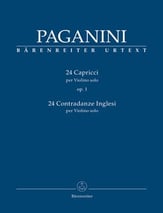 24 Capricci, Op. 1 and 24 Contradanze Inglesi Violin Solo Import cover